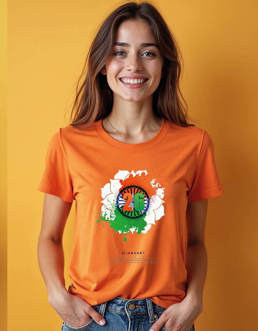 Thumbnail: 26th janury repudlic day Unisex printed graphic t shirt