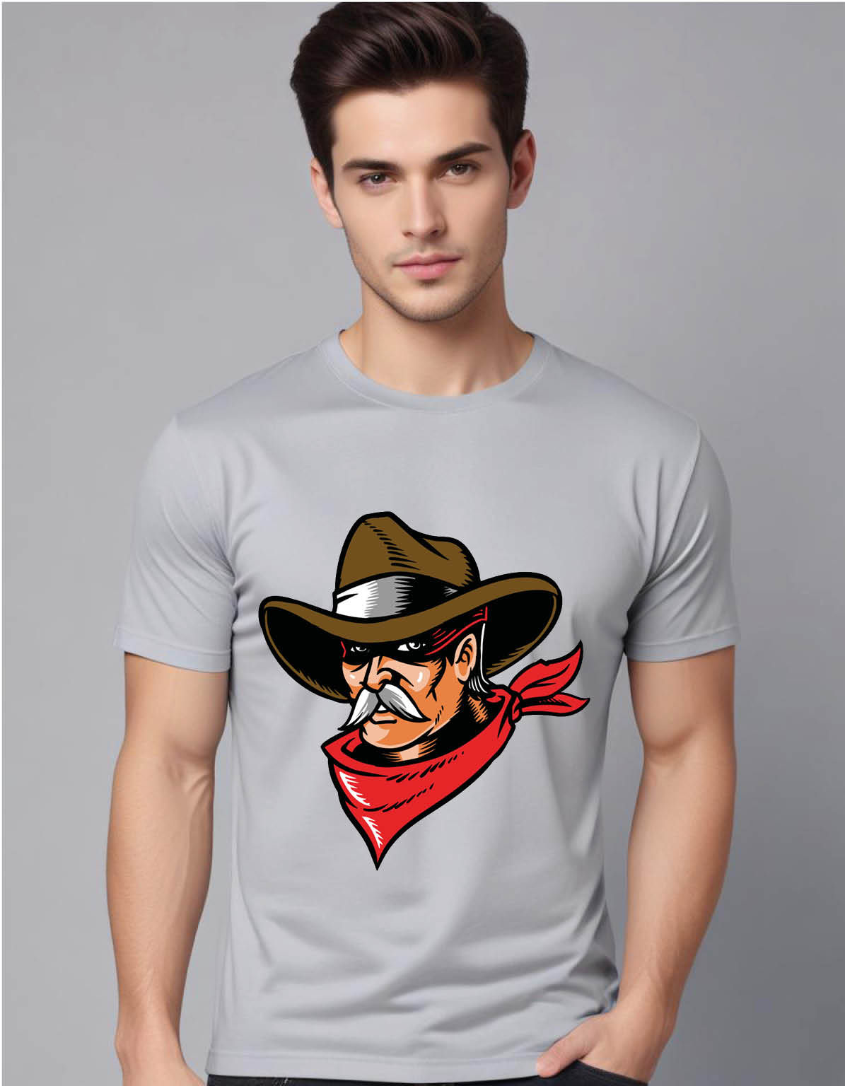 cowboy mens printed graphic t shirt
