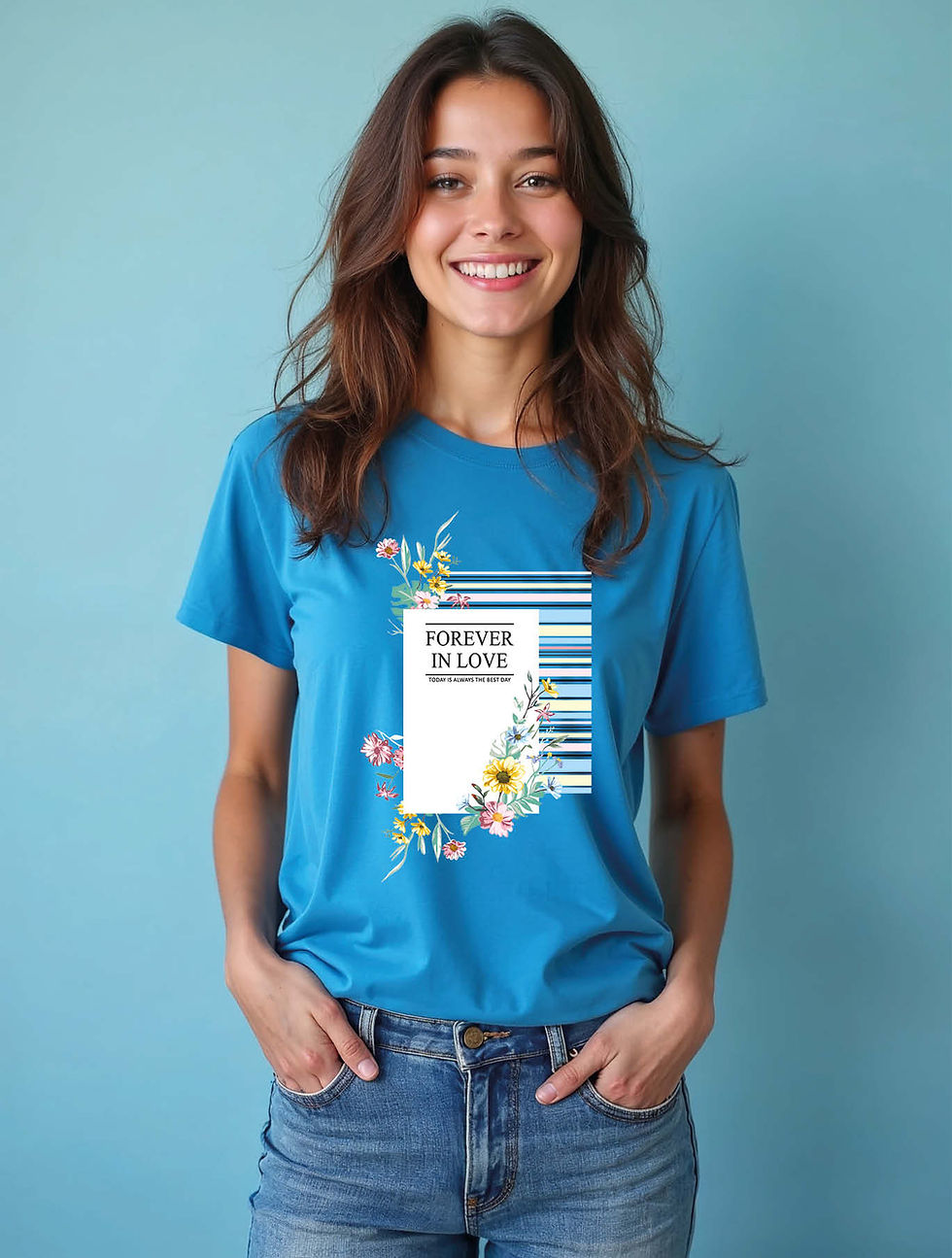 Thumbnail: forever in love today is always the best day Cool Women’s Typography T-Shirt