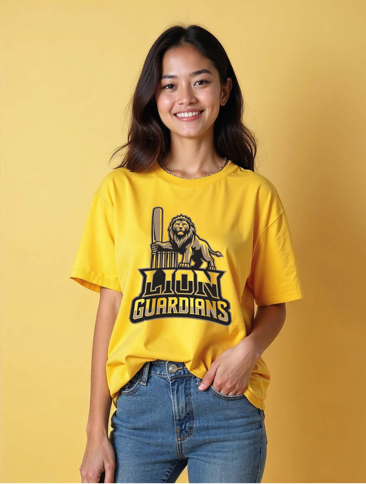lion guardians Graphic Unisex Drop Shoulder Oversized T-Shirt for Men & Women