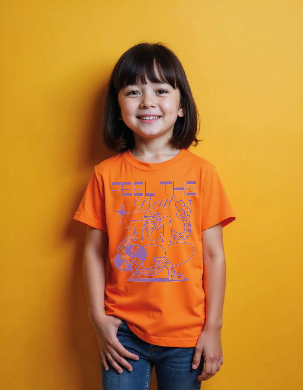 Thumbnail: Feel the beat Printed T-Shirt for All Age