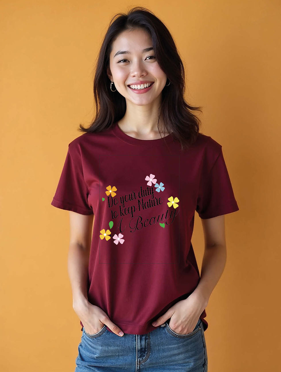 Thumbnail: do your duty to keep nature a beauty Urban Women’s Printed T-Shirt – Premium