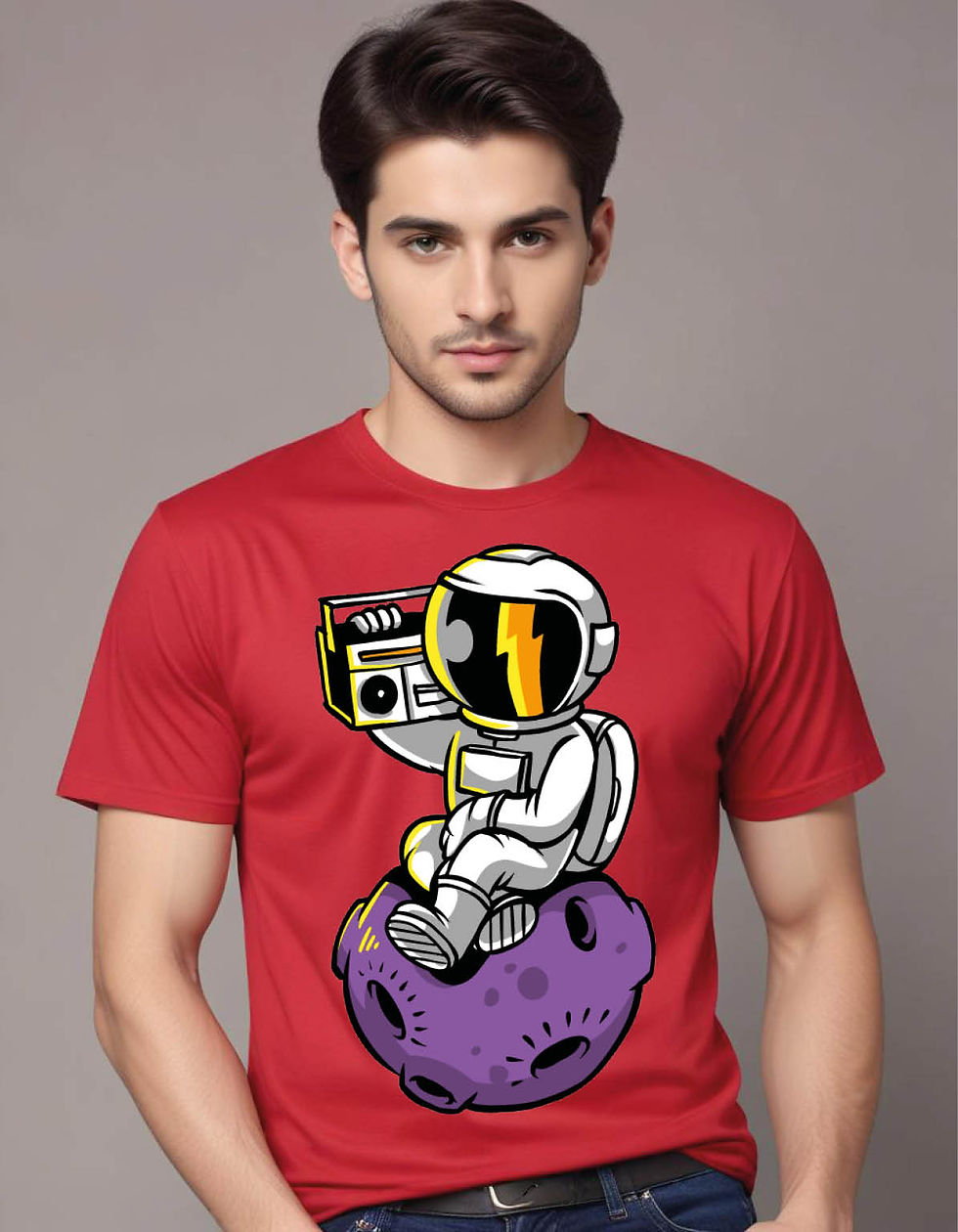 Thumbnail: astronauts pack mens printed graphic t shirt