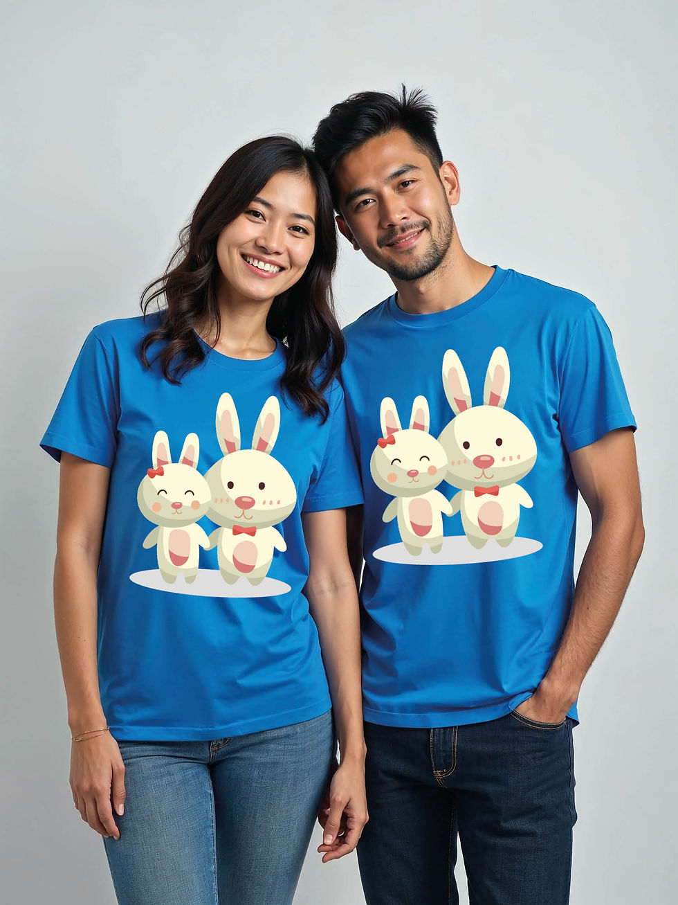 Thumbnail: Romantic Cartoon Couple T-Shirt Lovers Edition – Premium Quality