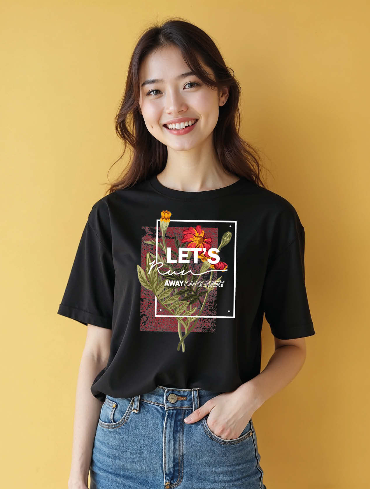 let's away Casual Women’s Printed Typography T-Shirt – Discount Offer