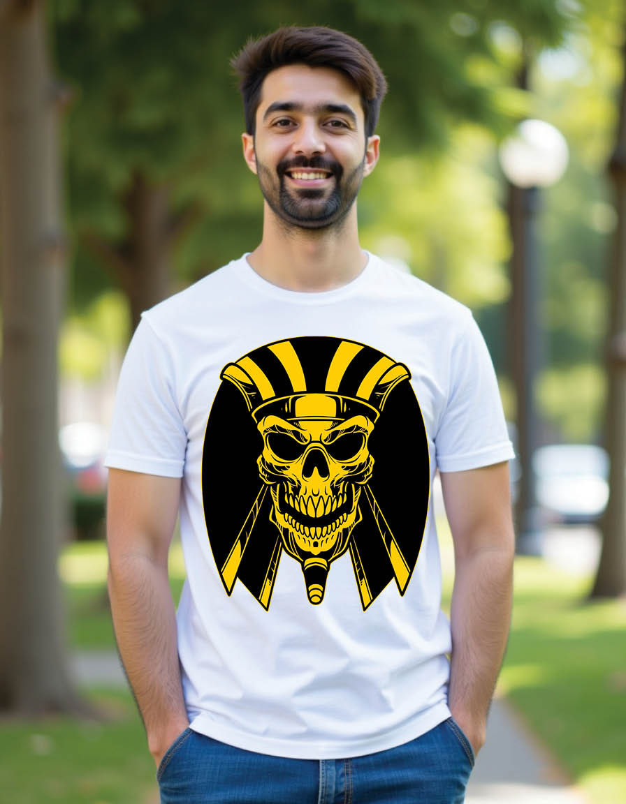 Thumbnail: egyptian skull mens printed graphic t shirt