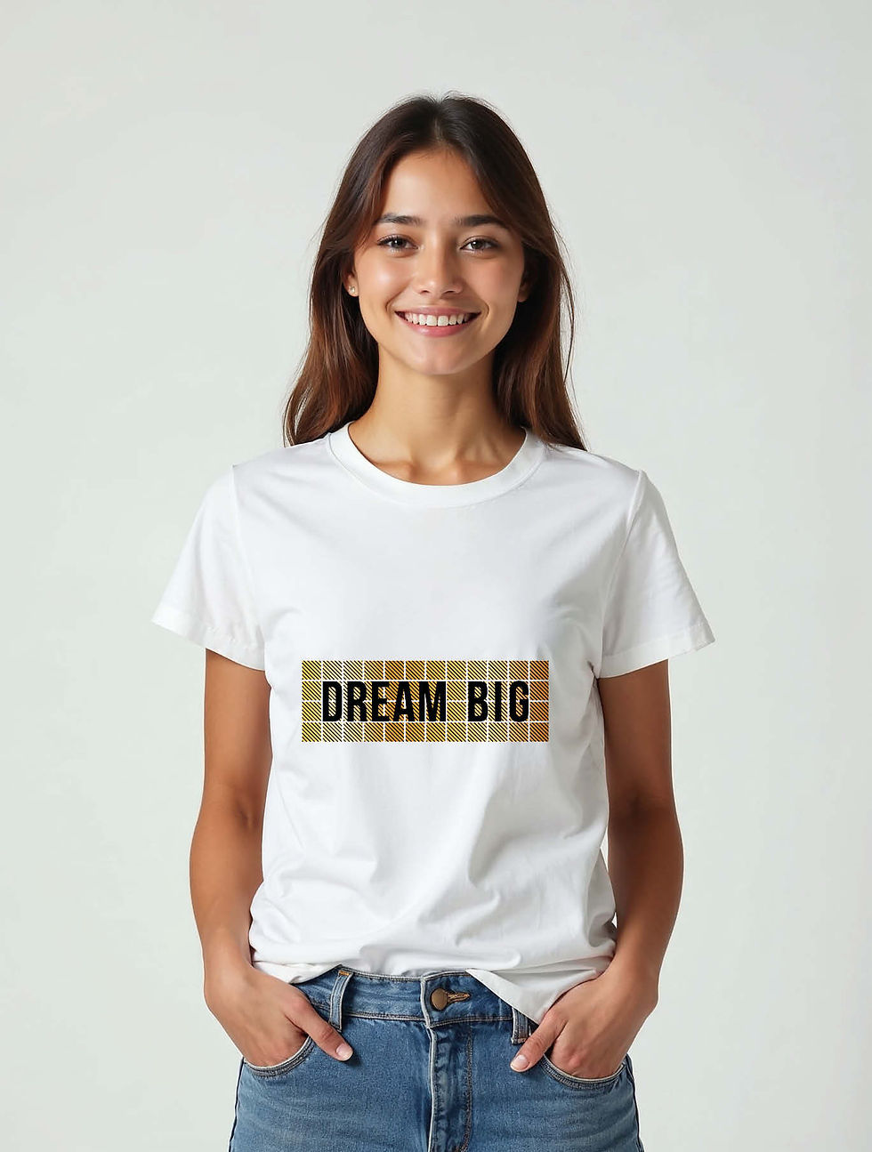 Thumbnail: Dream big Chic Women’s Printed T-Shirt – Premium Quality