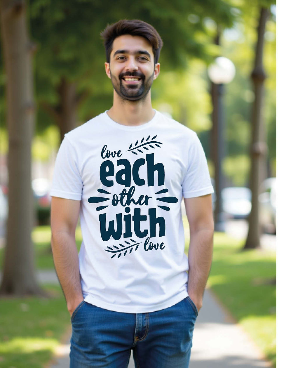 Love Each Other With Love Printed T-Shirt for All Age