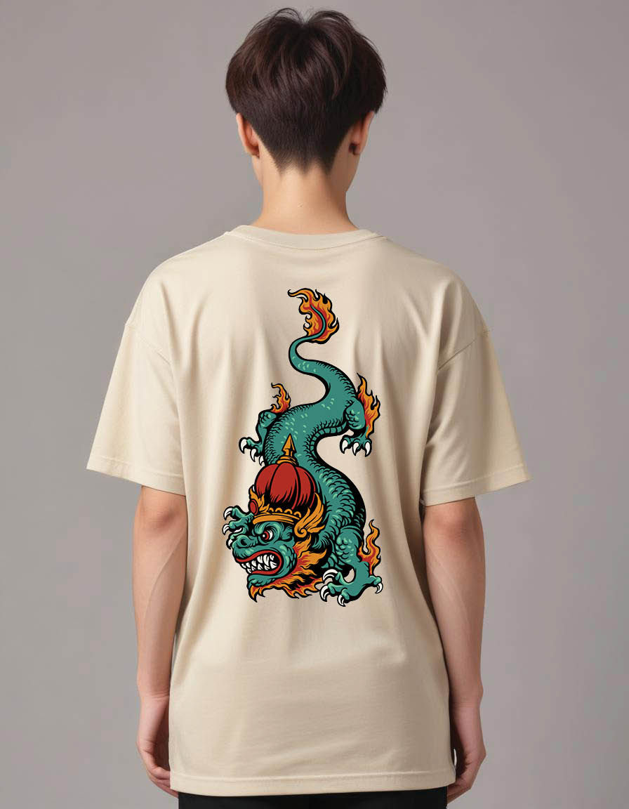 Thumbnail: king dragon mens Oversized Printed t shirt