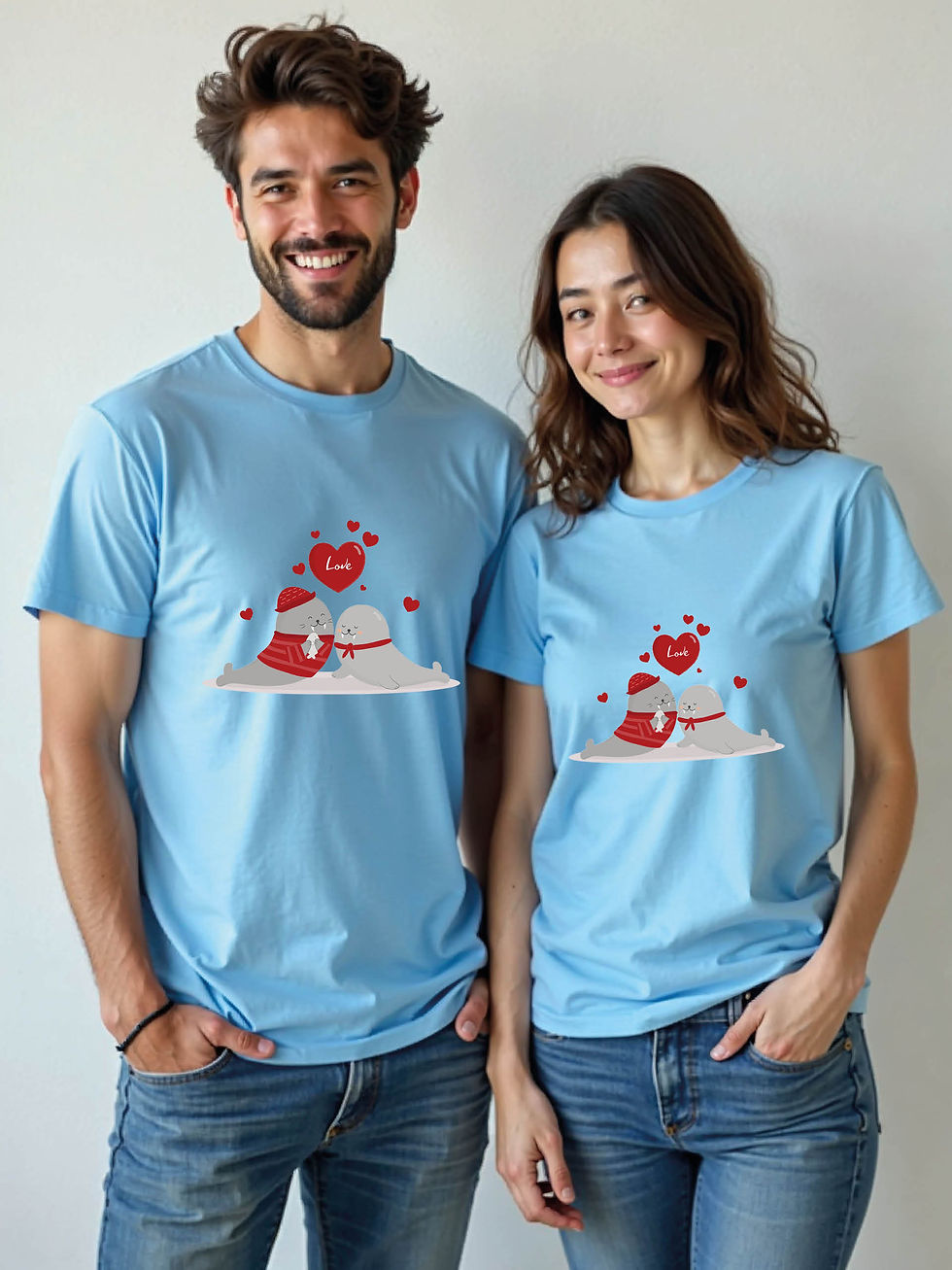 Thumbnail: Anniversary Cartoon Couple T-Shirt Lovers Edition – Premium Quality