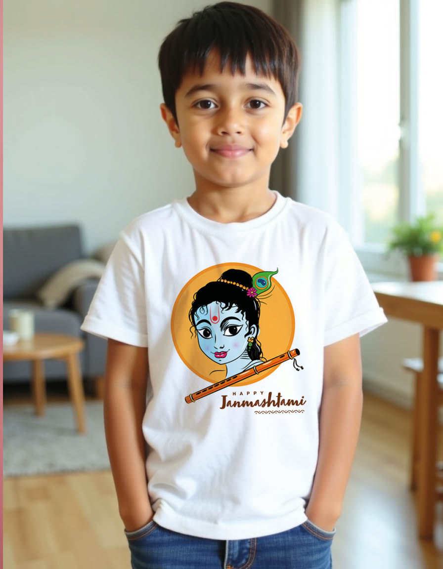 Happy janmashtami Unisex printed graphic t shirt