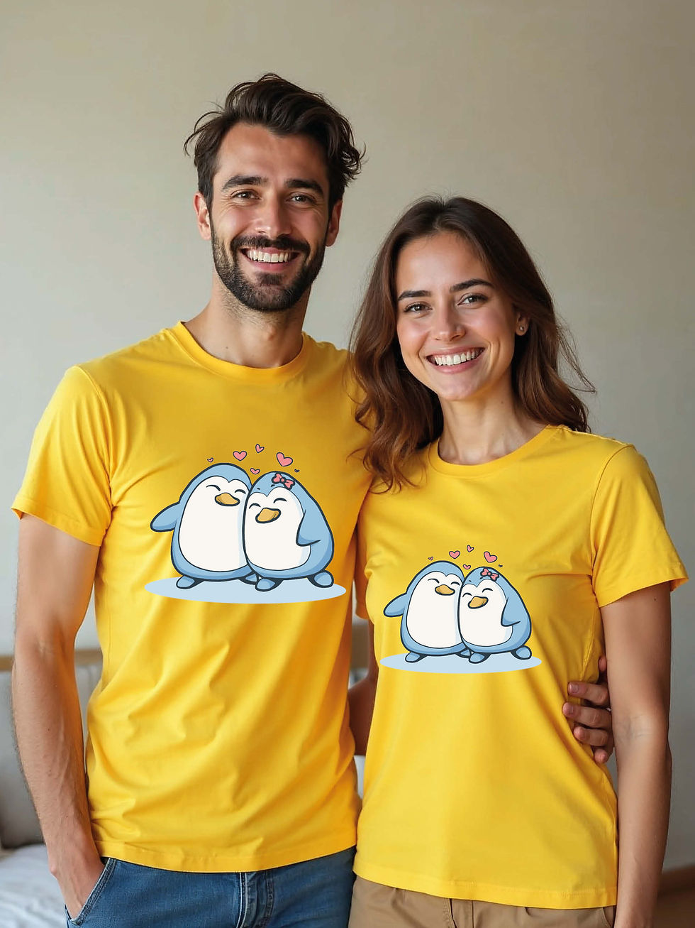 Stylish Animal Couple Matching Tee Lovers Edition – Shop Now