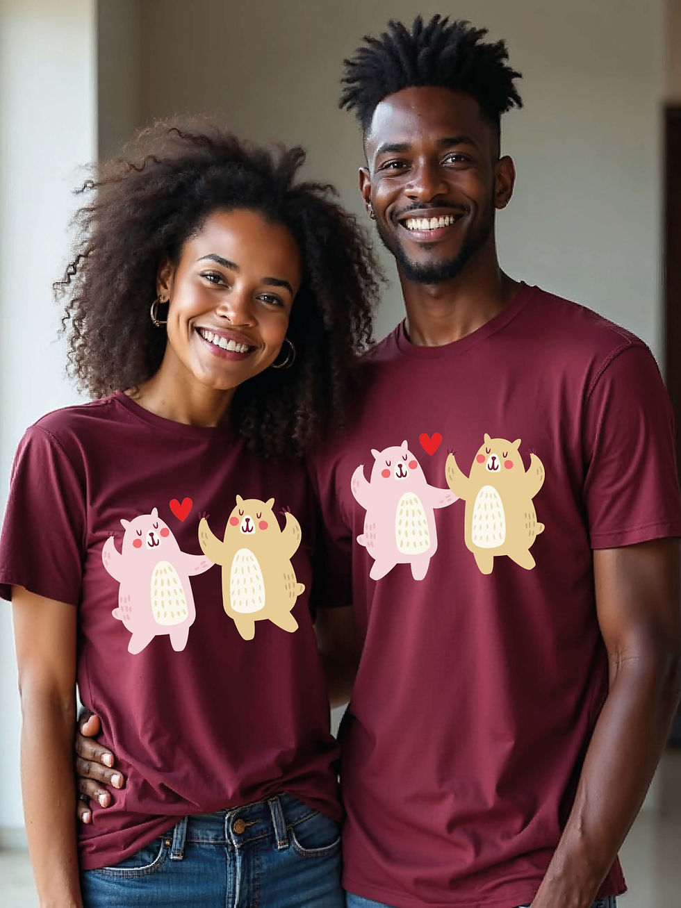 Thumbnail: Forever Love Animal Couple T-Shirt Lovers Edition – Low Price