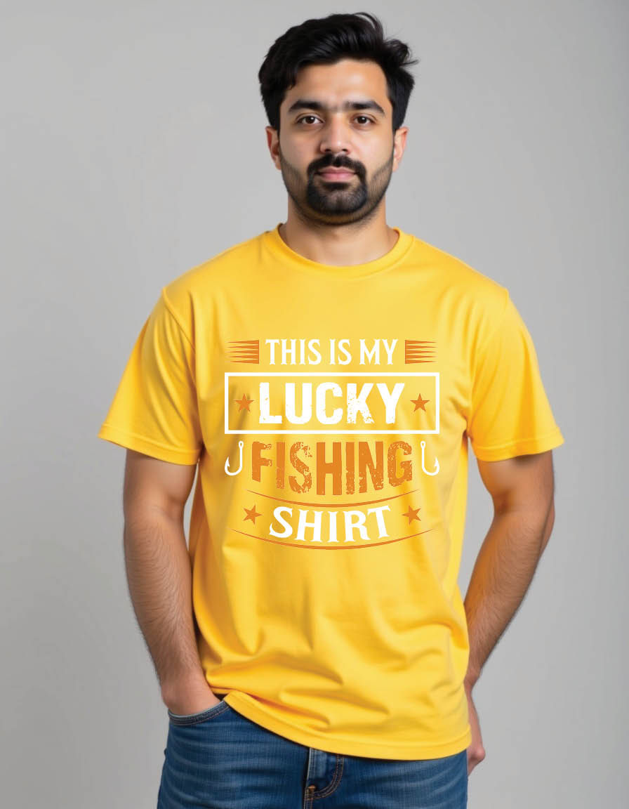 Thumbnail: this is my lucky fishing shirt fishing mens printed graphic t shirt