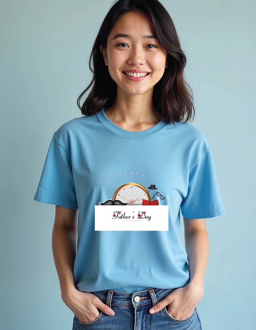 Thumbnail: Fathers day Unisex printed graphic t shirt