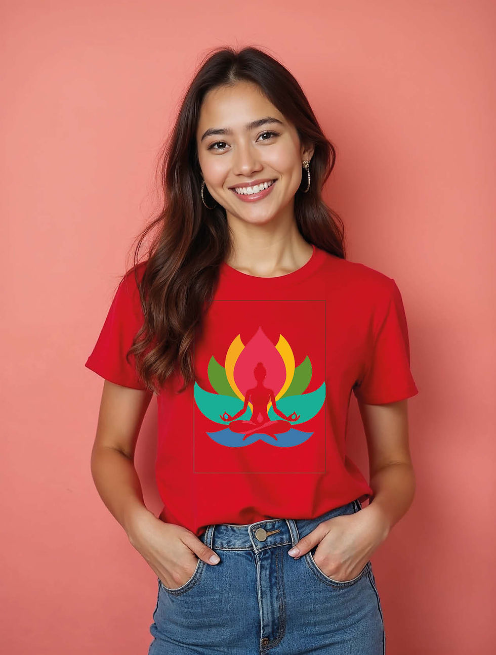 Thumbnail: Zen Lotus Modern Women’s Printed Graphic Streetwear T-Shirt – Shop Now