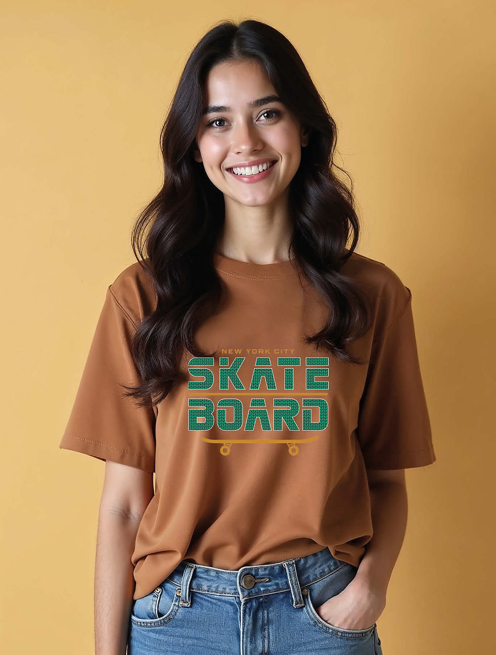 Thumbnail: new york city skate board Casual Women’s Printed graphic T-Shirt