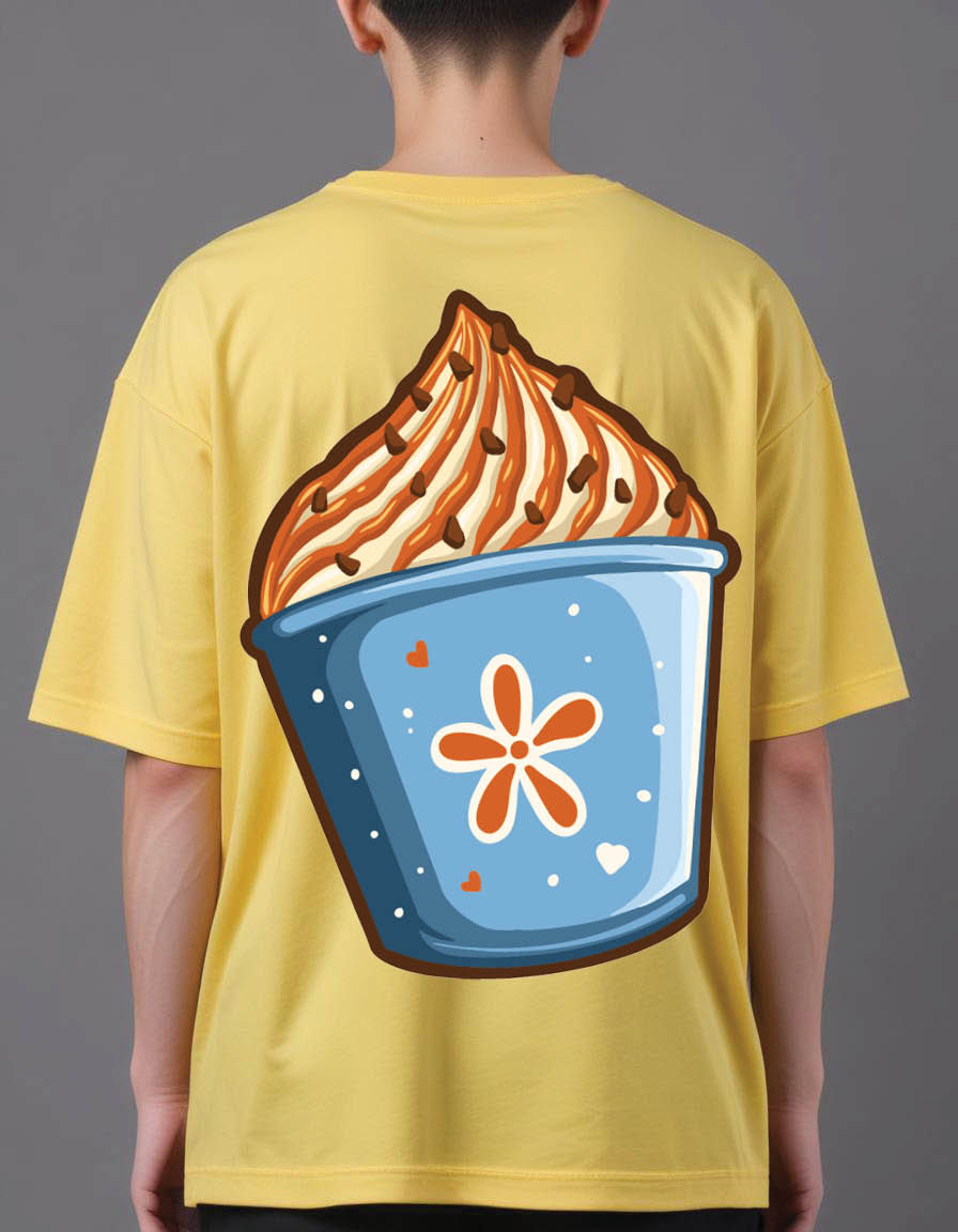 Thumbnail: pop corn mens Oversized Printed t shirt