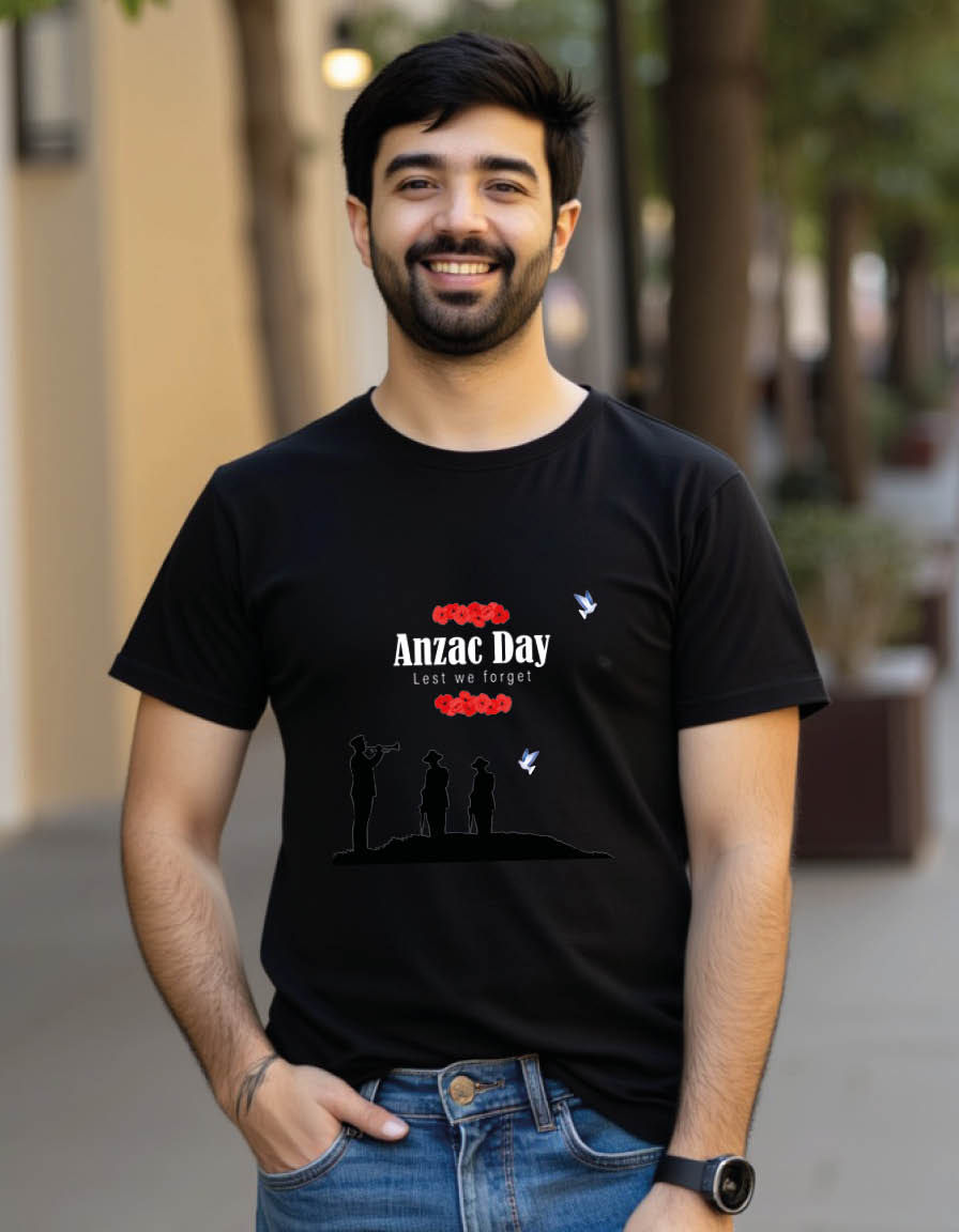 Thumbnail: Anzac day lets we forget Unisex printed graphic t shirt