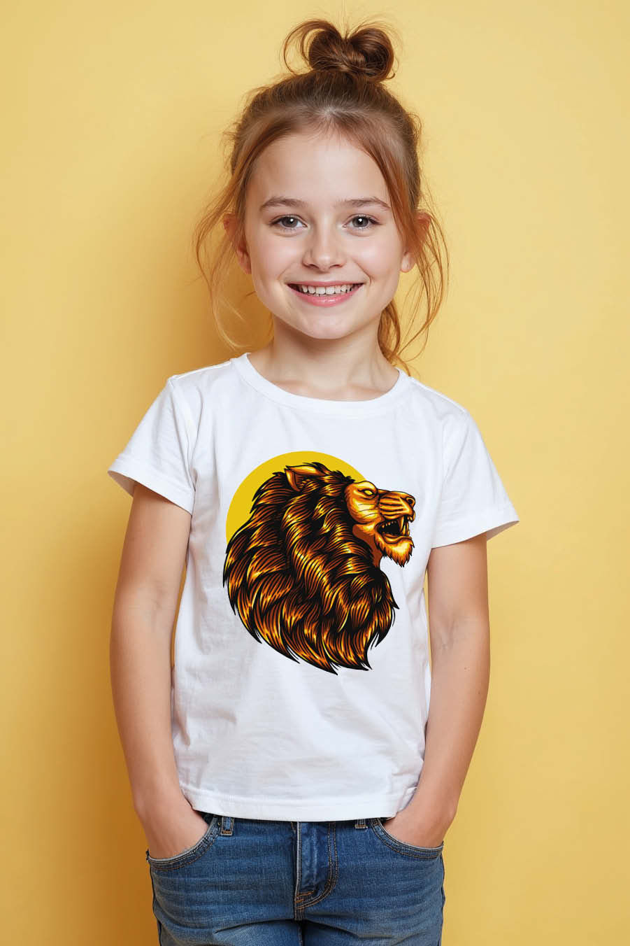 Roaring Lion Head Graphic T-Shirt – Bold Jungle King Design | Premium Quality |