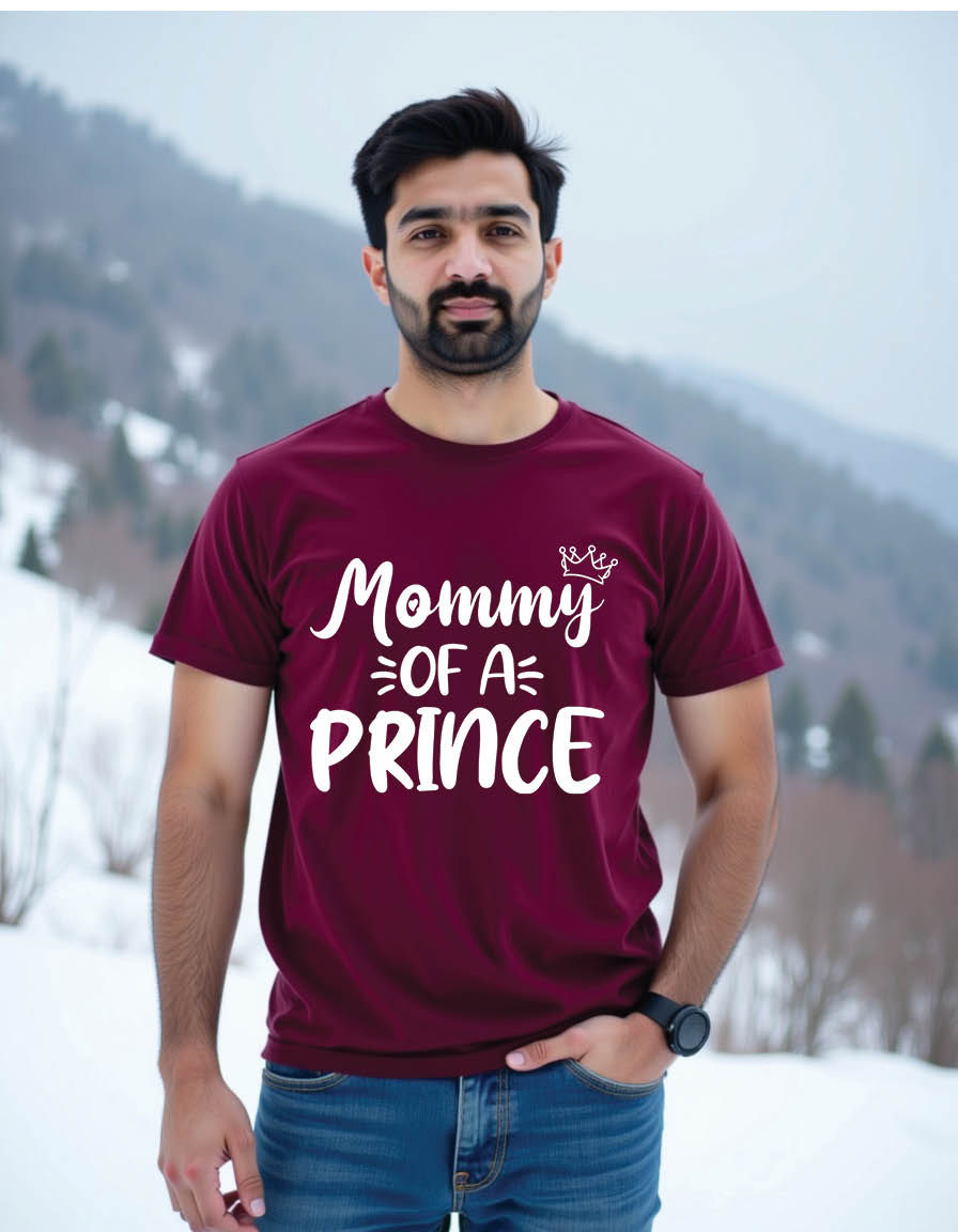 Thumbnail: mommy prince mother quotes mens printed graphic t shirt