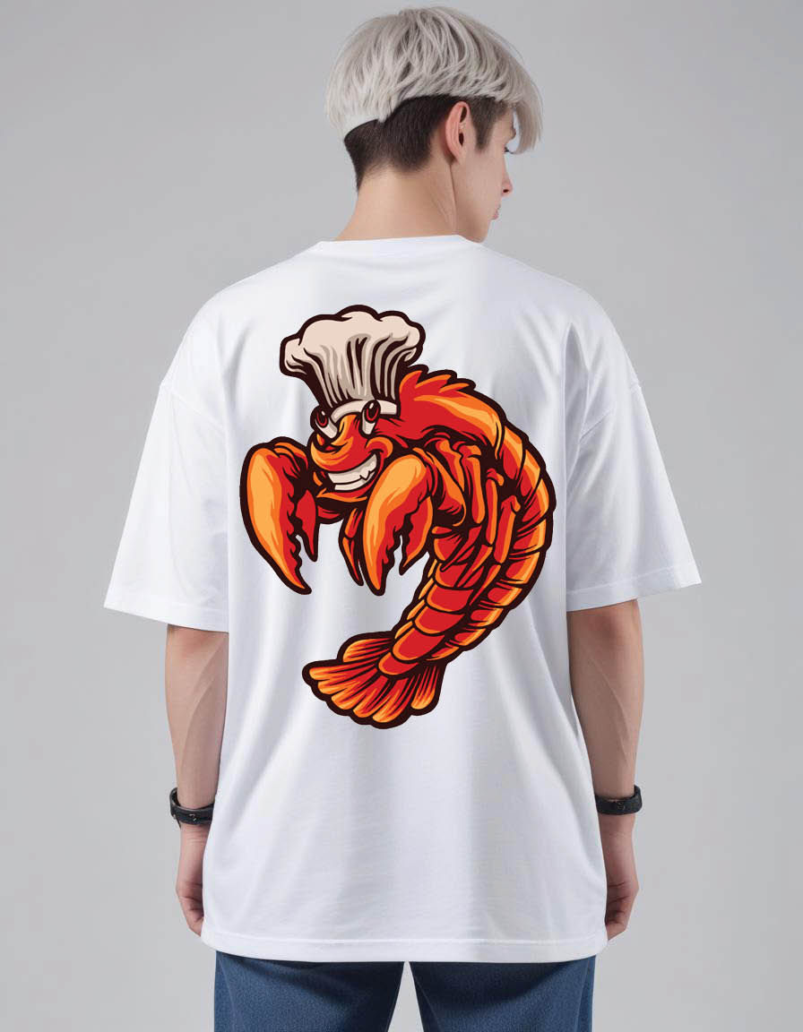 Thumbnail: chef lobster Mens Oversized Printed T shirt