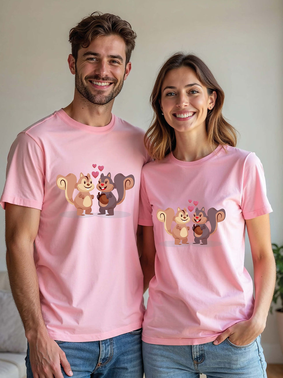 Thumbnail: Trendy Animal Couple Matching Tee Lovers Edition – Best Price