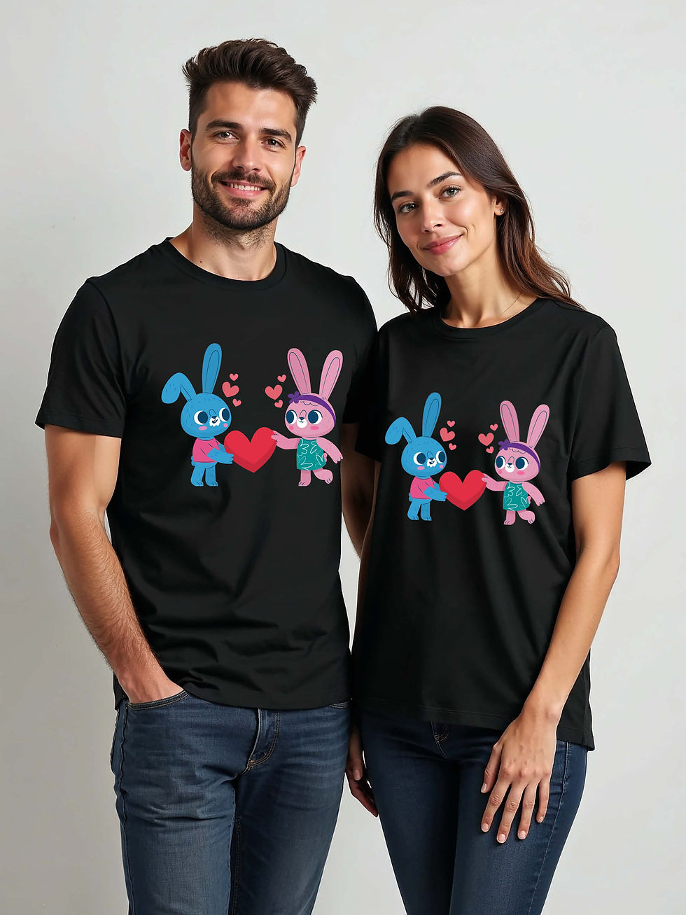 Thumbnail: Soulmates Cartoon Couple Matching Tee Lovers Edition – Sale