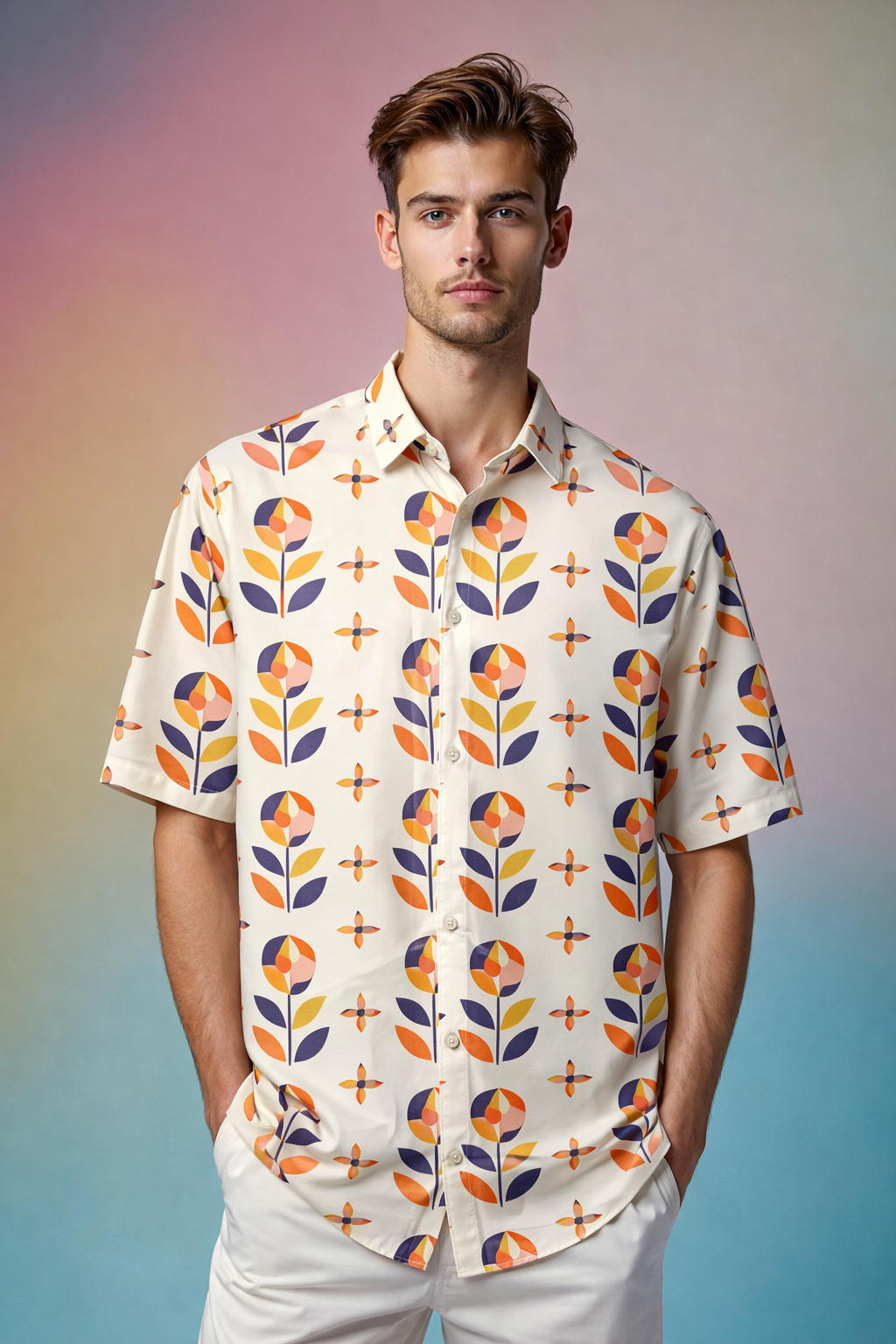 Casual elegance with floral patterns Urban Cool Patterned All Over Shirt