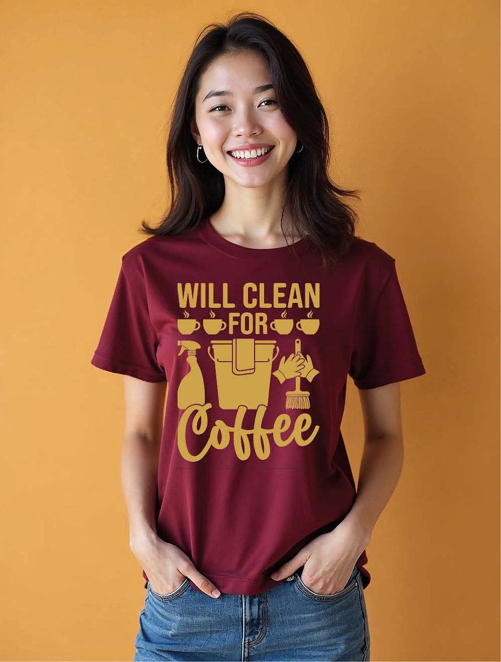 Thumbnail: Will clean for coffee Cool Women’s Streetwear T-Shirt – Fast Delivery