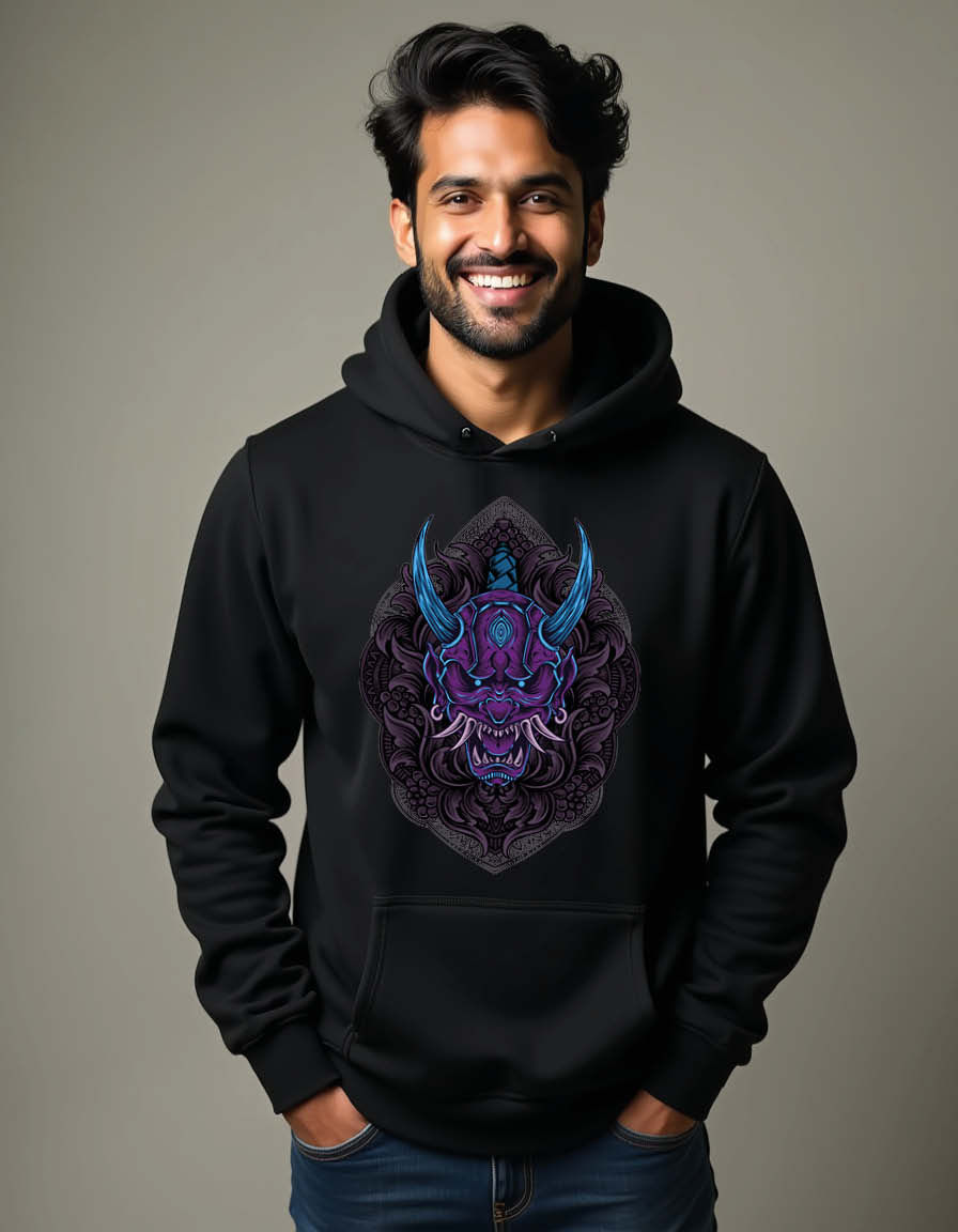 Thumbnail: Cosmic Dragon Ornamental Emblem Unisex Graphic Printed Hoodies for mens & womens