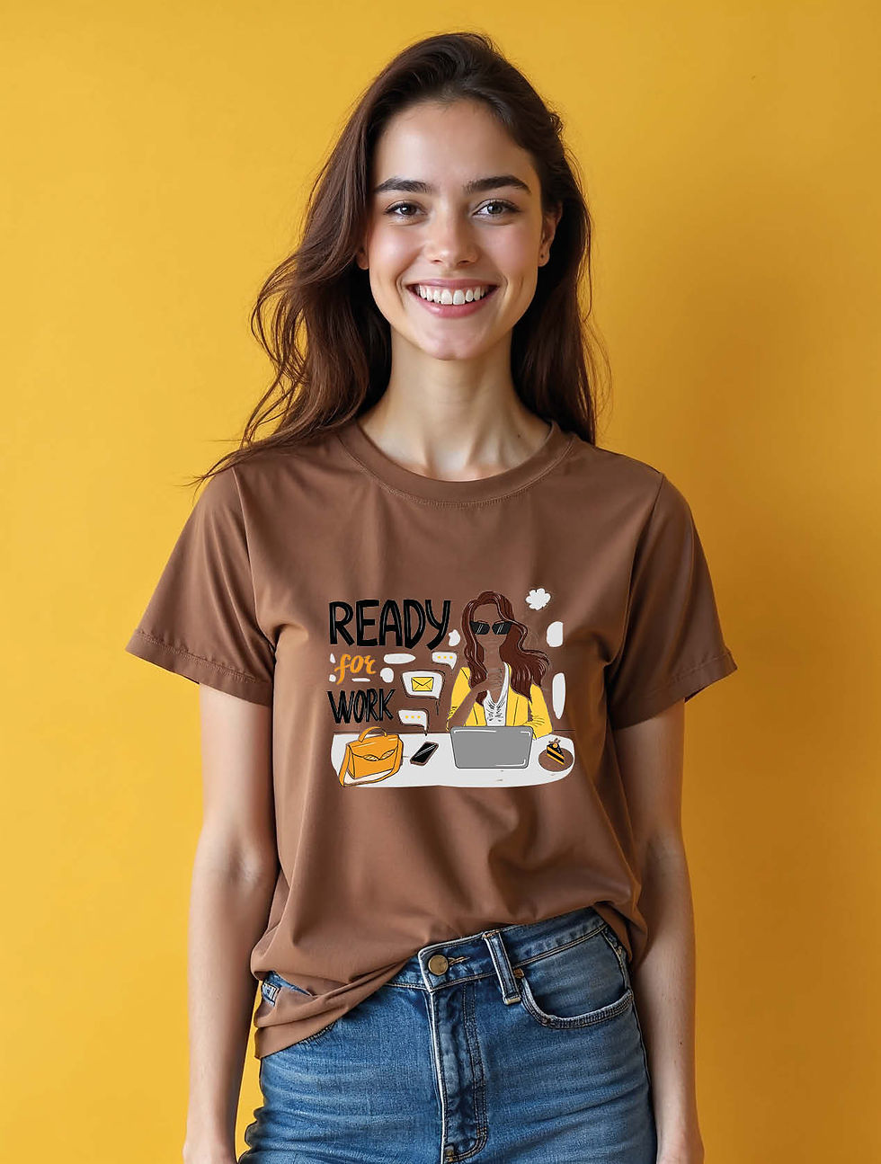 Thumbnail: ready for work  Urban Women’s Graphic Printed T-Shirt – Discount Offer