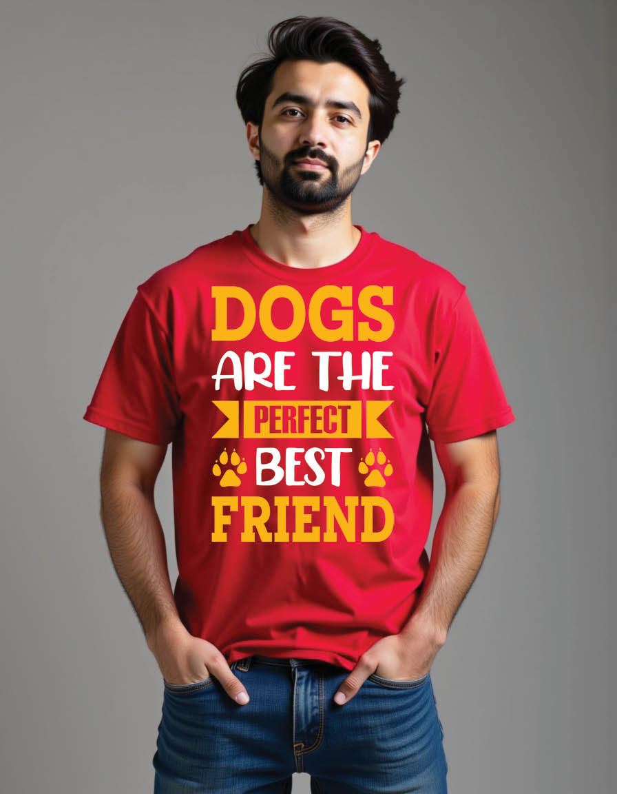 Thumbnail: dogs are perfect best friend dog mens printed graphic t shirt