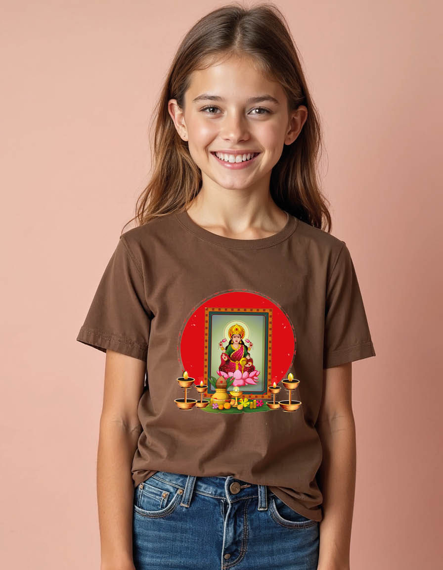 Thumbnail: Goddess Lakshmi Unisex printed graphic t shirt