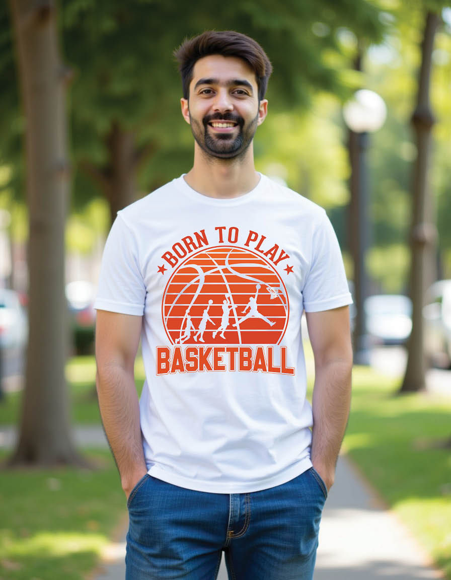 born play basketball mens printed graphic t shirt