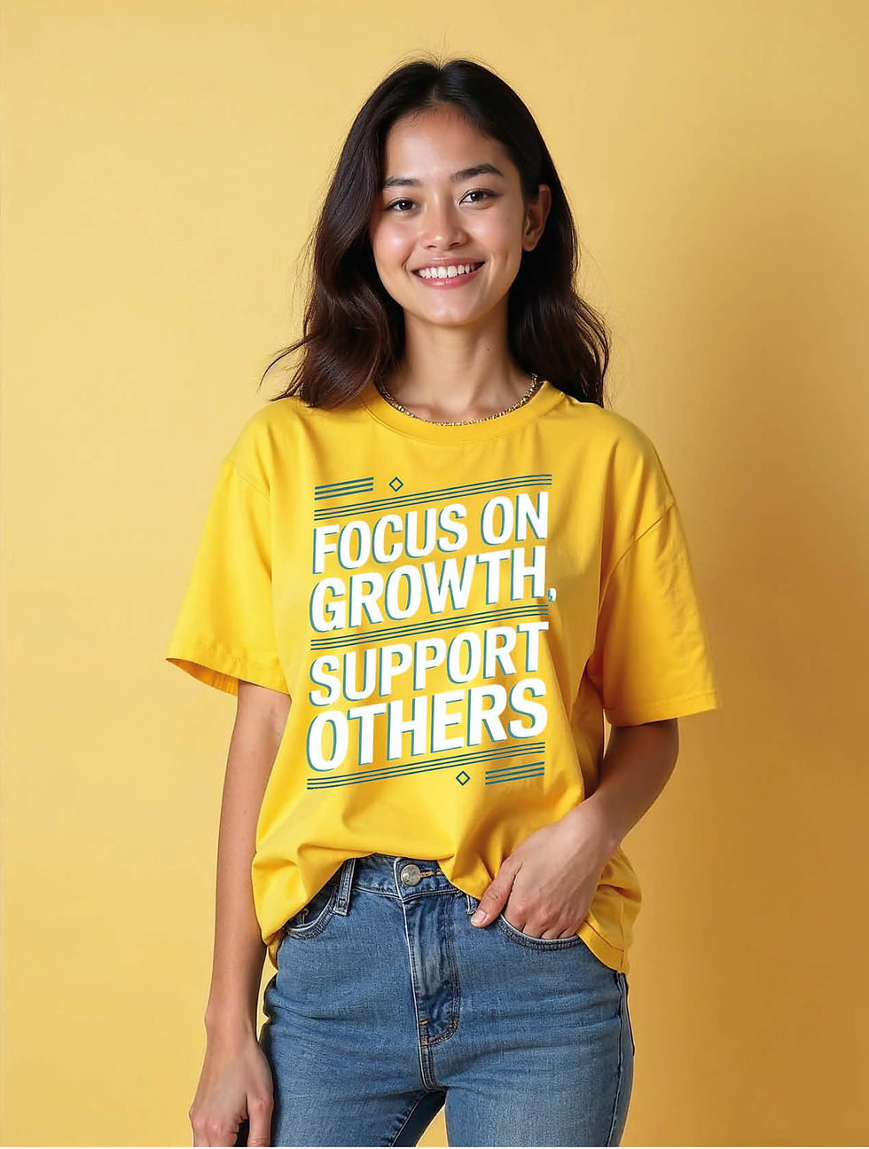focus on growth support others Unisex Drop Shoulder Oversized T-Shirt