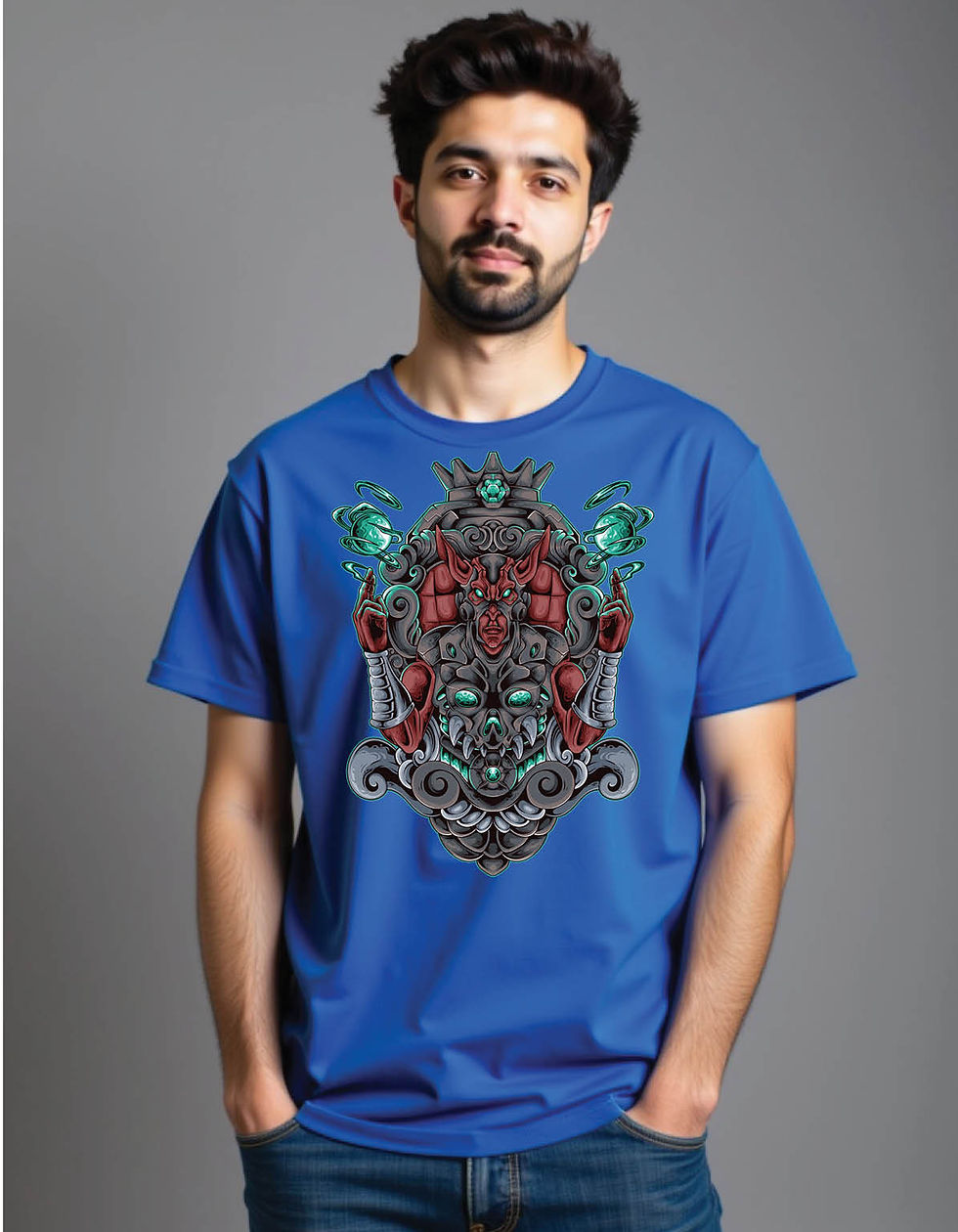 Thumbnail: devil body vector mens printed graphic t shirts
