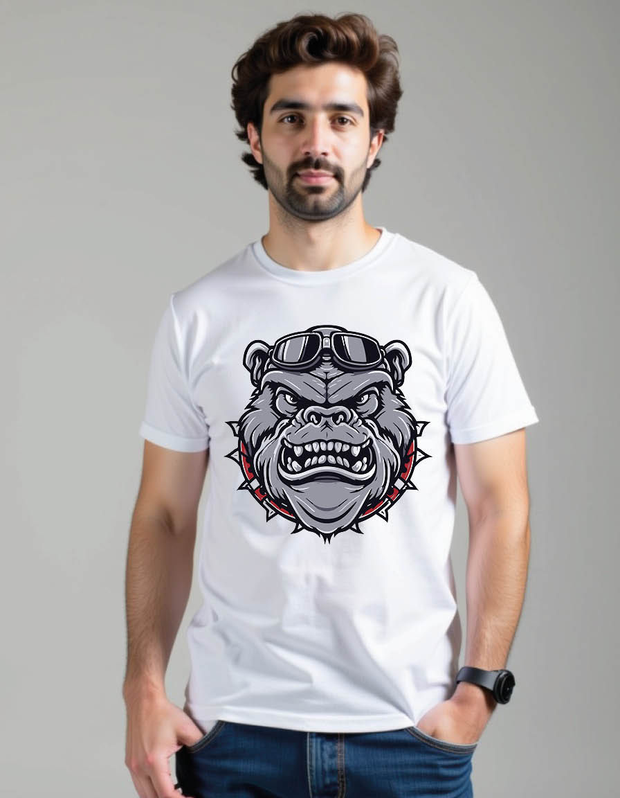 Thumbnail: bespectacled bulldog mens printed graphic t shirt
