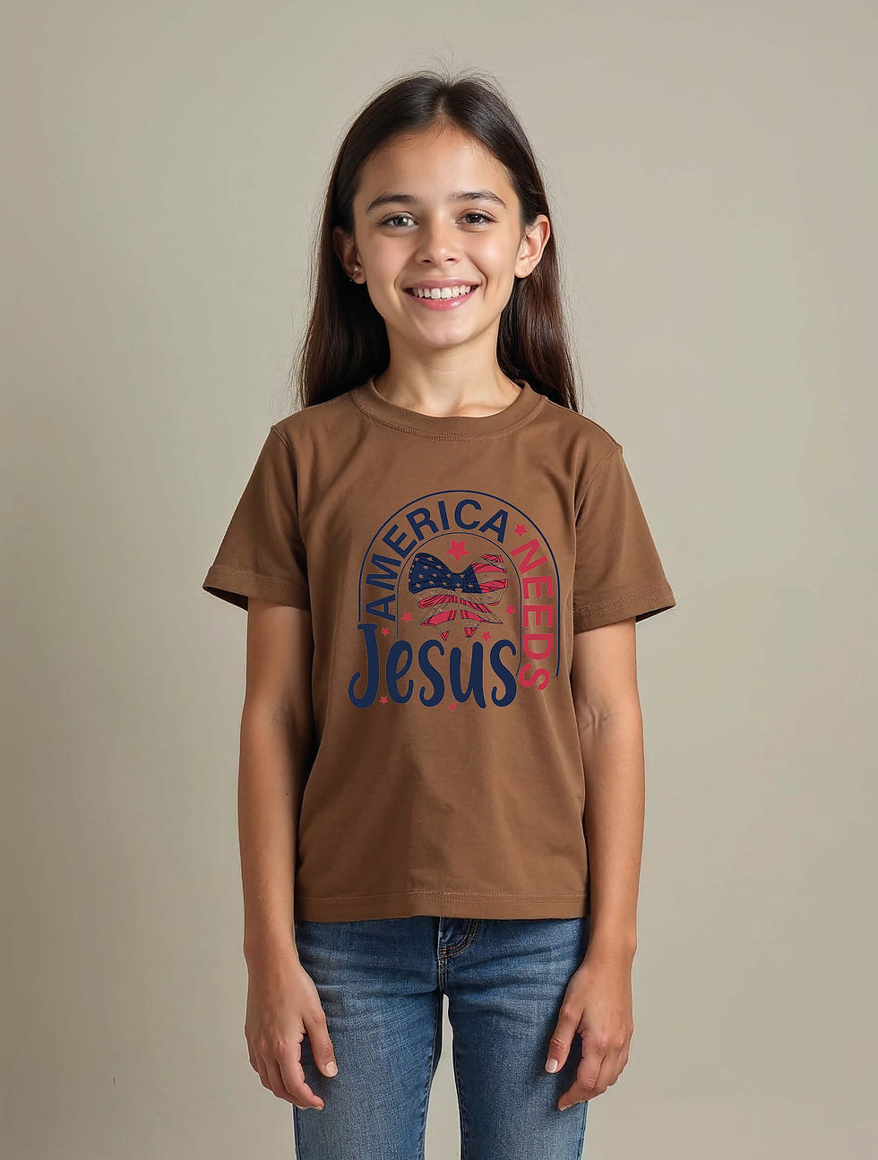 Thumbnail: america needs jesus Unisex Printed Graphic T-Shirt For Mens, Womens & Kids
