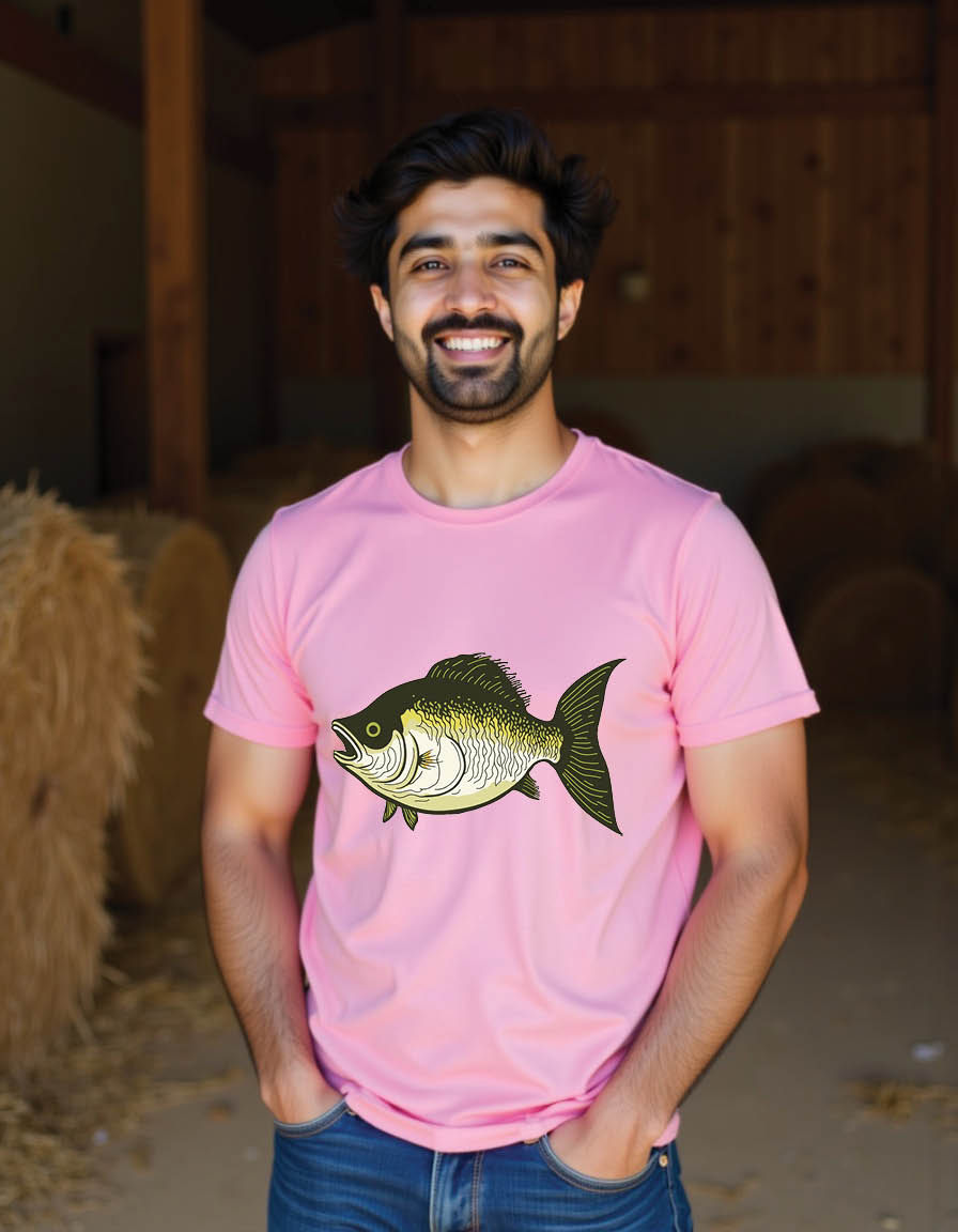 Thumbnail: simple bass fish mens printed graphic t shirt