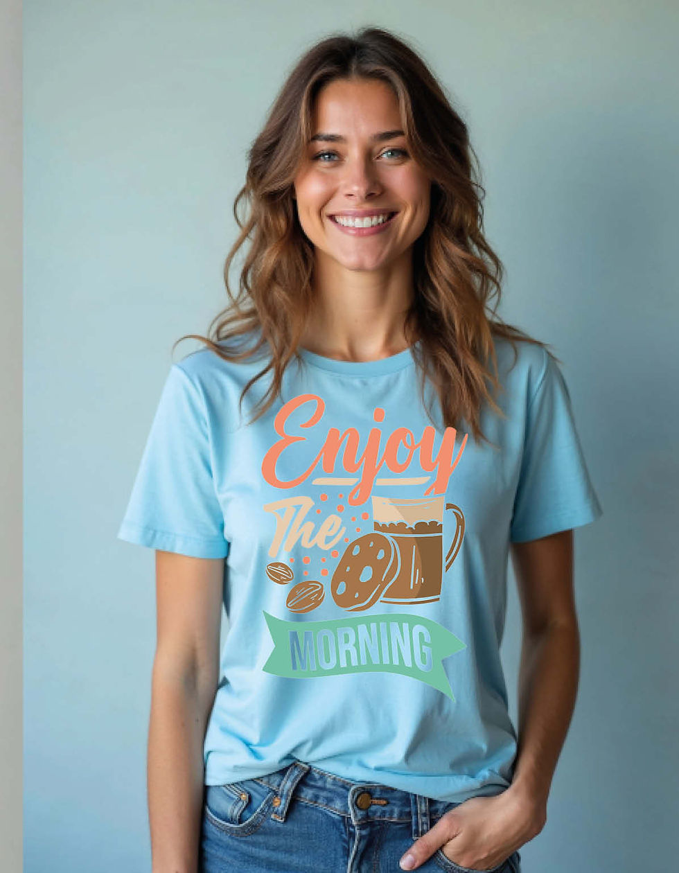 Thumbnail: Enjoy The Morning Unisex Printed T-Shirt for All Age