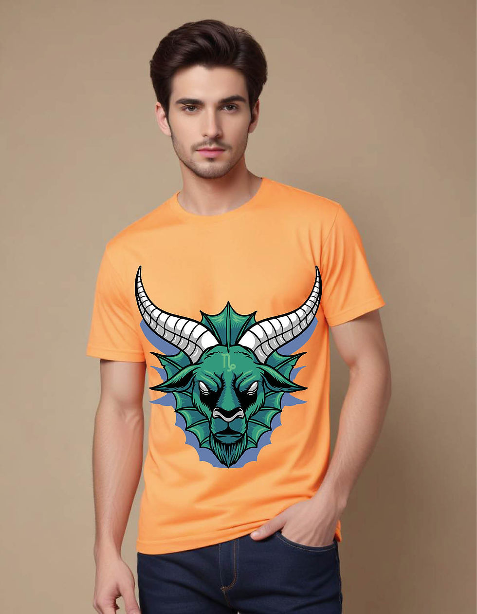 Thumbnail: capricorn zodiac sign mens printed graphic t shirt
