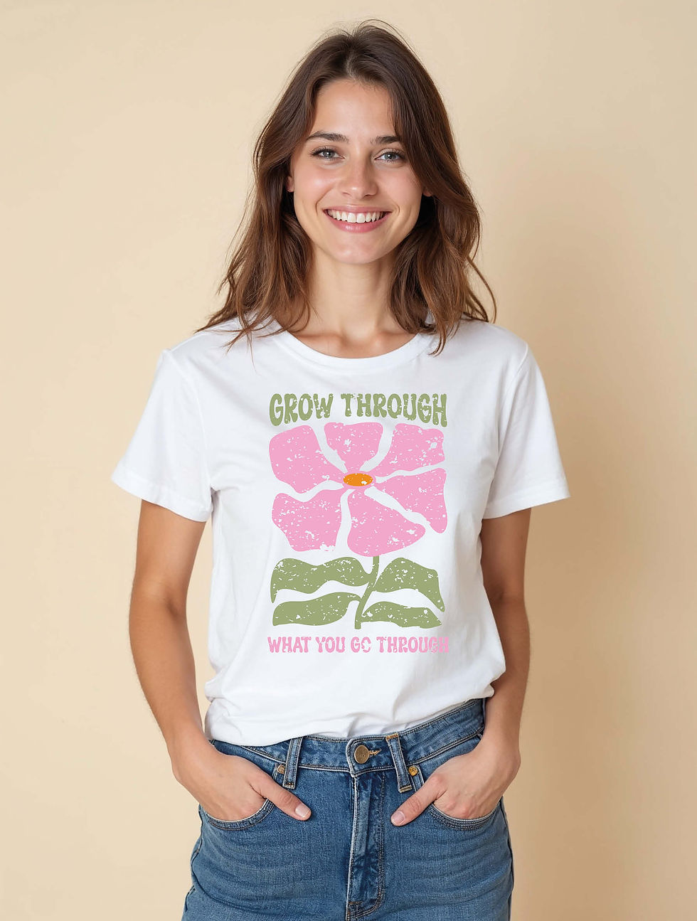Thumbnail: grow through what you go through Classic Unisex Printed Graphic T-Shirt