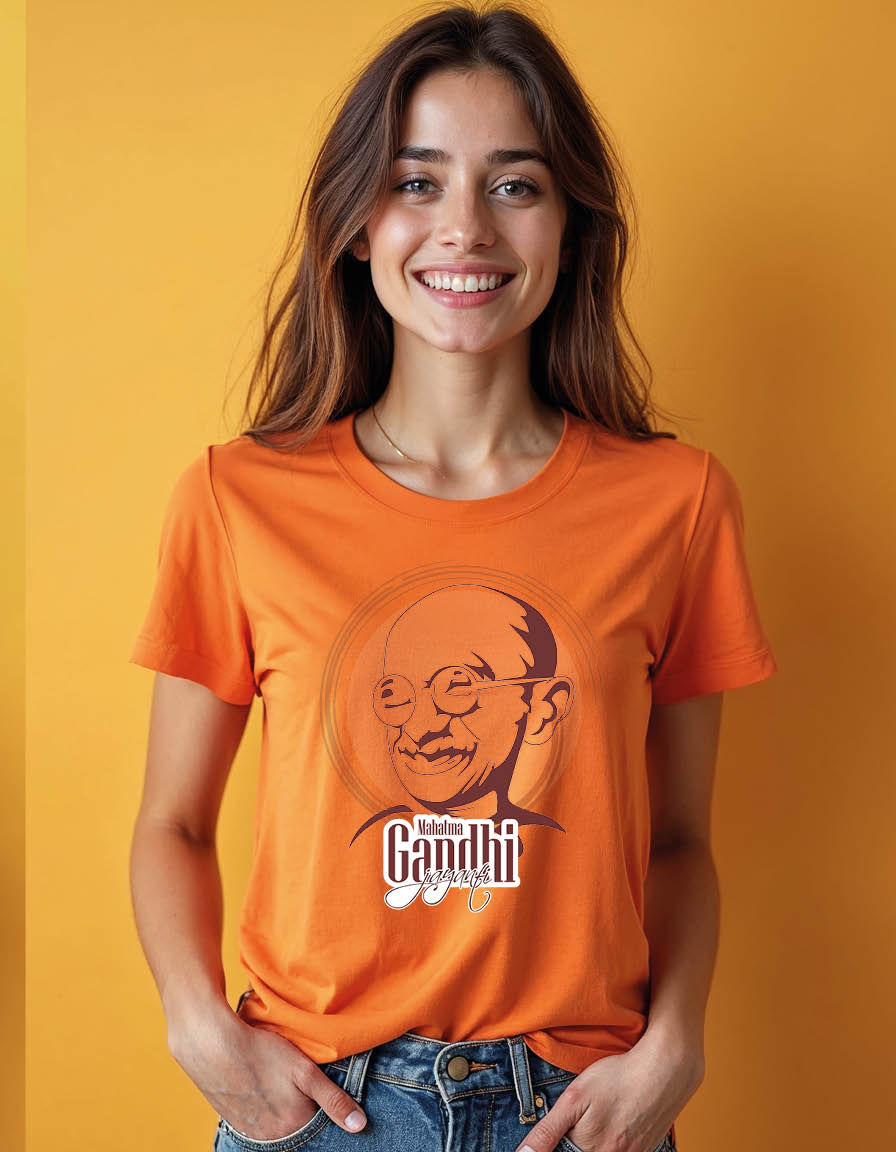 Thumbnail: Mahatma gandhi jayanti Unisex printed graphic t shirt