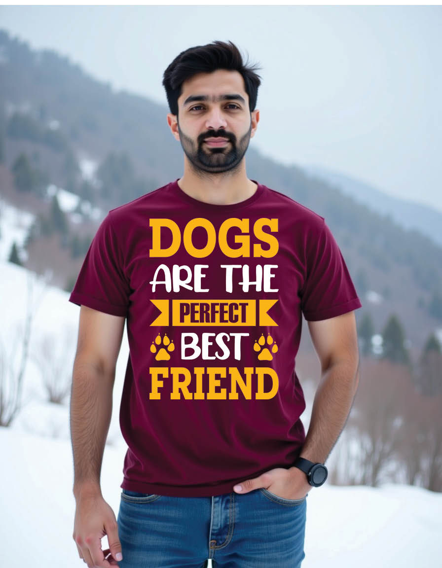 Thumbnail: dogs are perfect best friend dog mens printed graphic t shirt