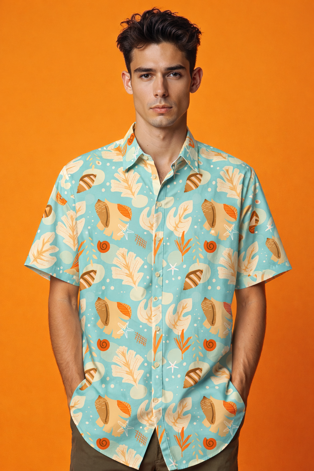 Marine Patterned All Over Print Oversized Shirt – Premium Urban Style