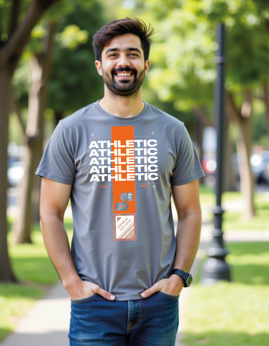 Thumbnail: athleticsport simple vintage fashion  mens printed graphic t shirt