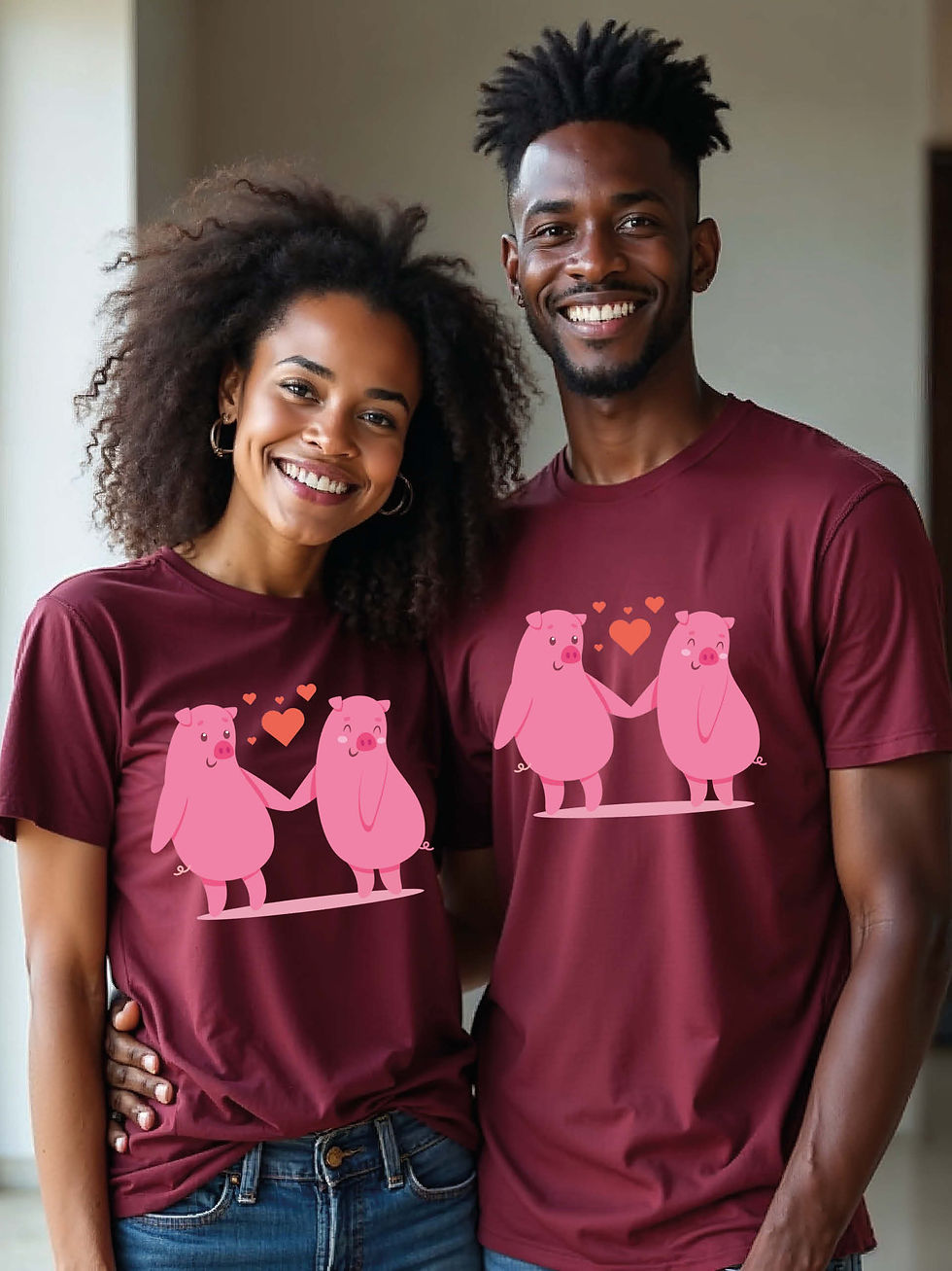 Thumbnail: Romantic Animal Couple Matching Tee Lovers Edition – Limited