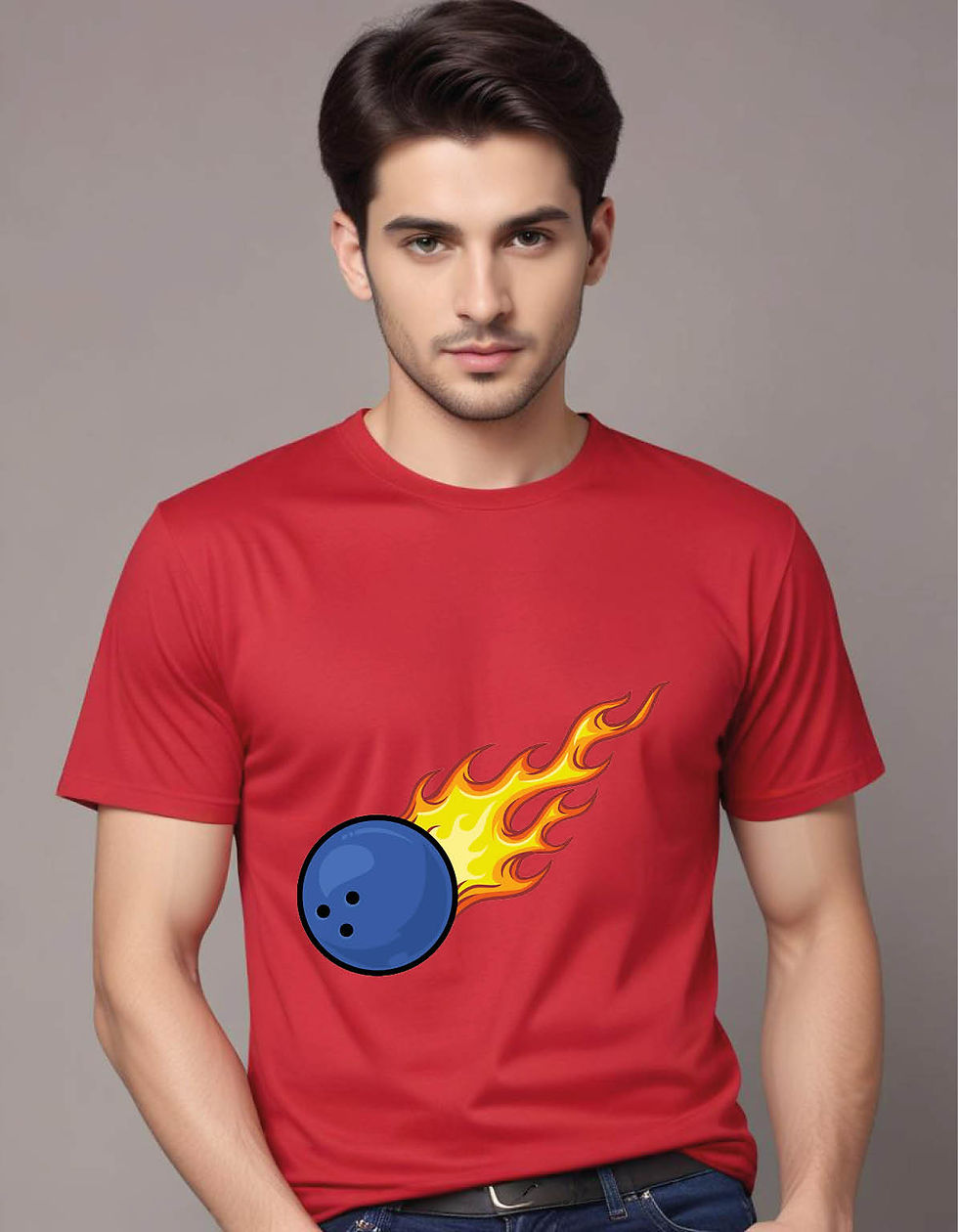 Thumbnail: bowling ball mens printed graphic t shirt