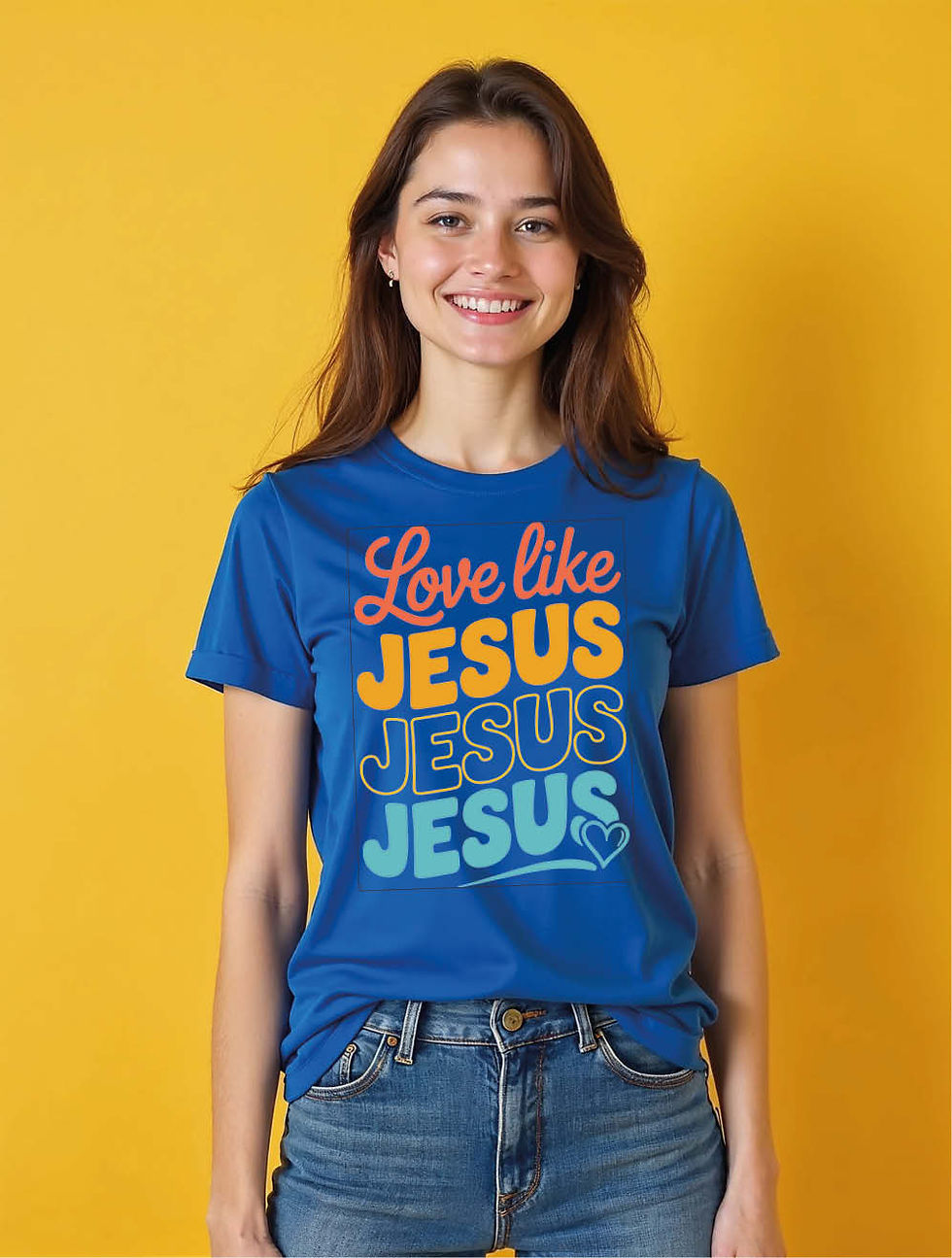 Thumbnail: Love like jesus jesus Trendy Women’s Graphic T-Shirt – Best Price